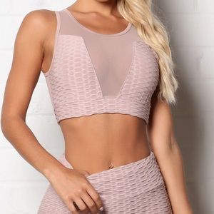 Nude mocha sports bra